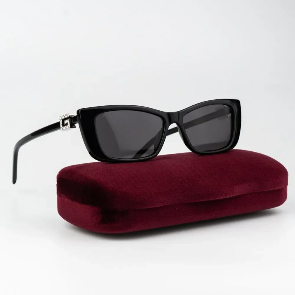NEW Gucci GG1681S 008 Black Grey Cat Eye Women Sunglasses - Picture 5 of 15